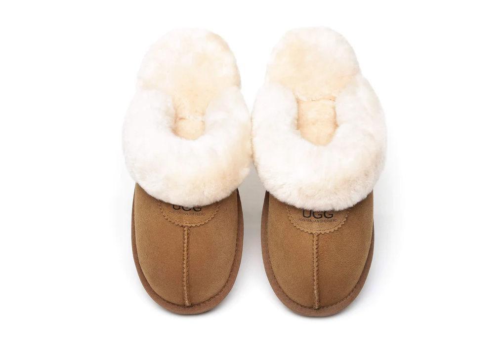 AUSTRALIAN SHEPHERD® UGG Double Face Sheepskin Wool Slippers Waffle AS 2009