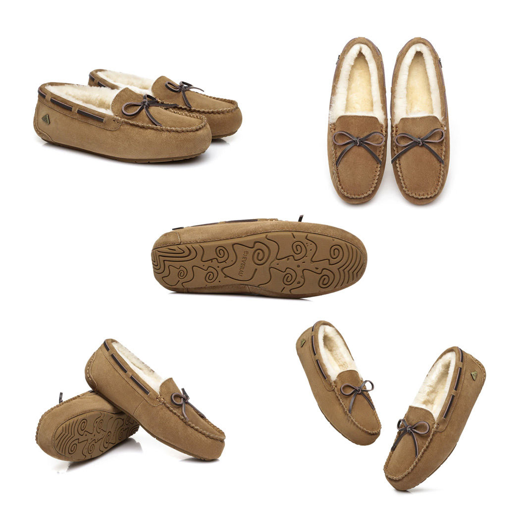 EVERAU® UGG Women Sheepskin Wool Casual Miracle Moccasins EA 1005