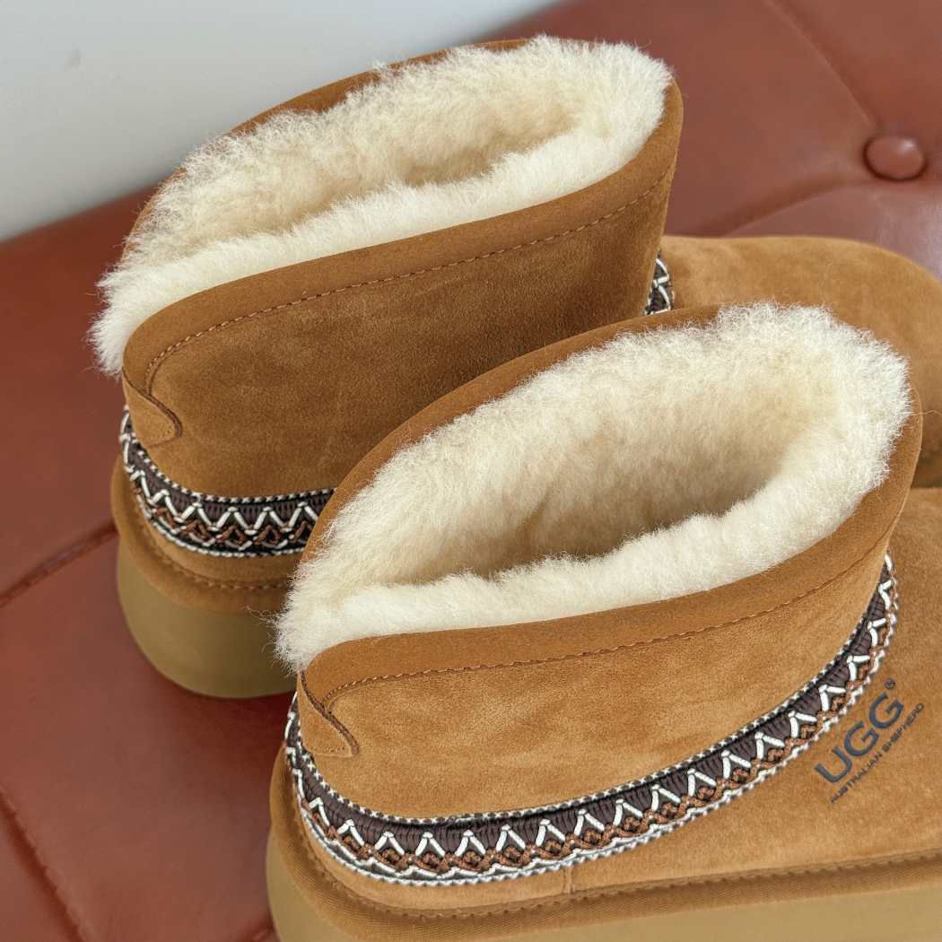 AUSTRALIAN SHEPHERD® UGG Boots Knitted Platform Ankle Boots Fayle AS 3146