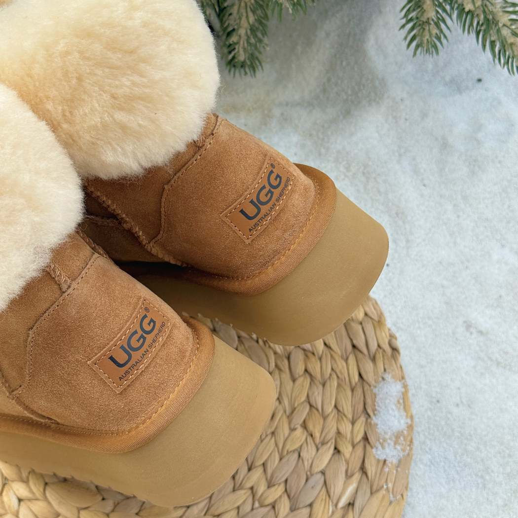 AUSTRALIAN SHEPHERD® UGG Boots Sheepskin Wool Mini Platform Eleny AS 3154