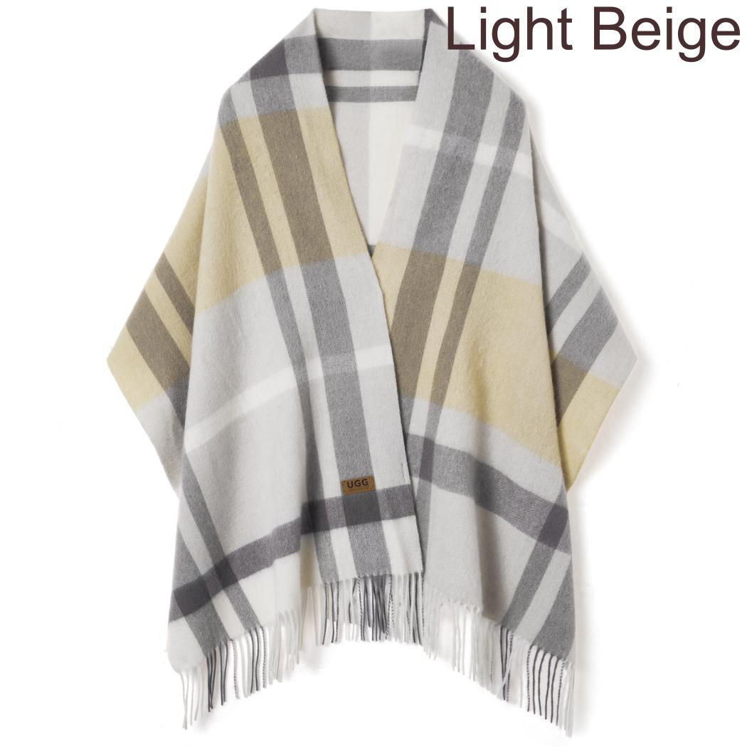 Urban UGG® 100% Wool Check Shawl Scarf Wynel UR 8011