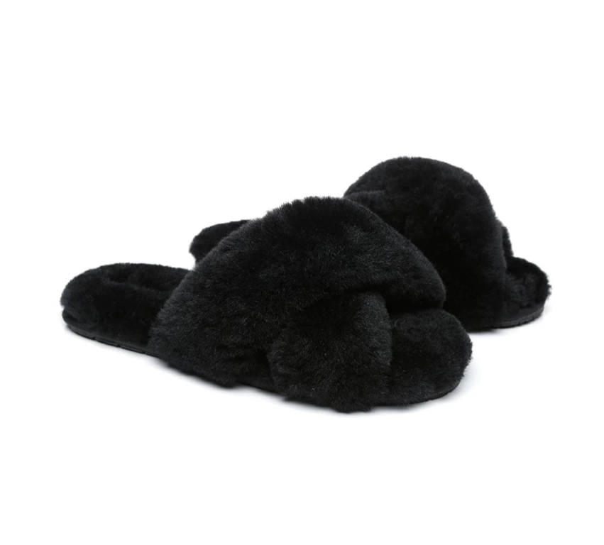 AUSTRALIAN SHEPHERD® UGG Women Crossover Fluffy Slides Linty AS 2012