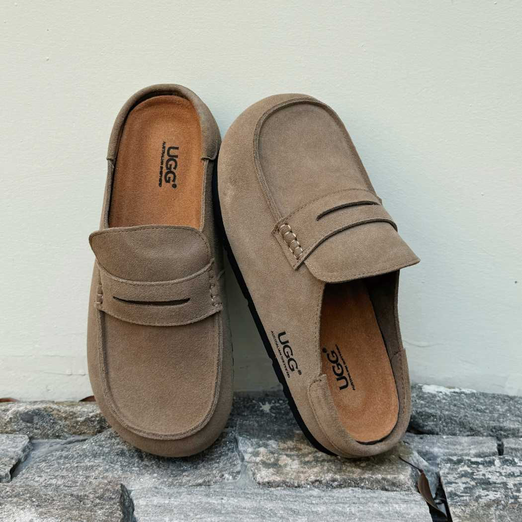 AUSTRALIAN SHEPHERD® Unisex Suede Slip-On Mules Casten AS 5023