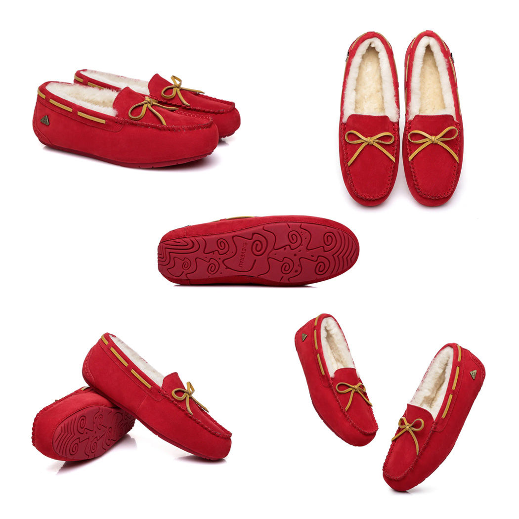 EVERAU® UGG Women Sheepskin Wool Casual Miracle Moccasins EA 1005