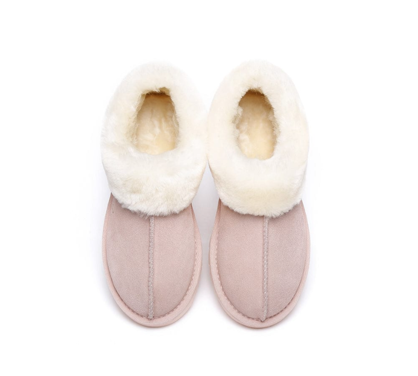 AS UGG Sheepskin Wool Ankle Slippers Homey AS 15545