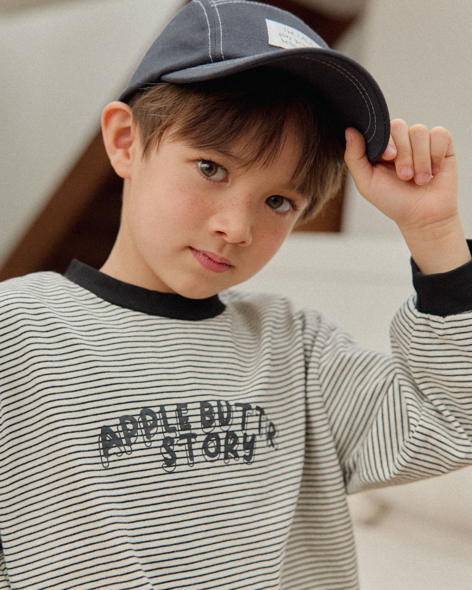 Apple Butter Striped Kids Tee