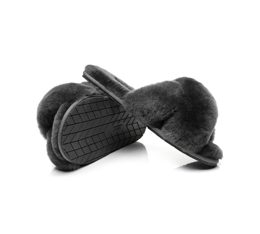AUSTRALIAN SHEPHERD® UGG Women Crossover Fluffy Slides Linty AS 2012