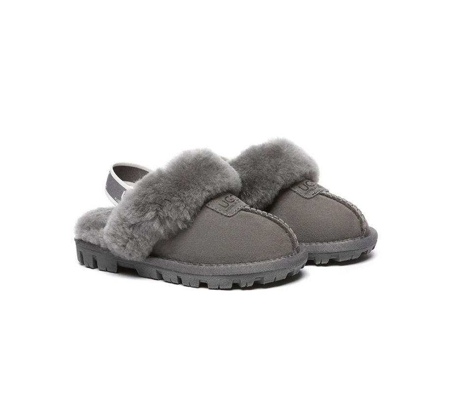 AUSTRALIAN SHEPHERD® UGG Kids Sheepskin Wool Slingback Slippers Suzie AS 2038K