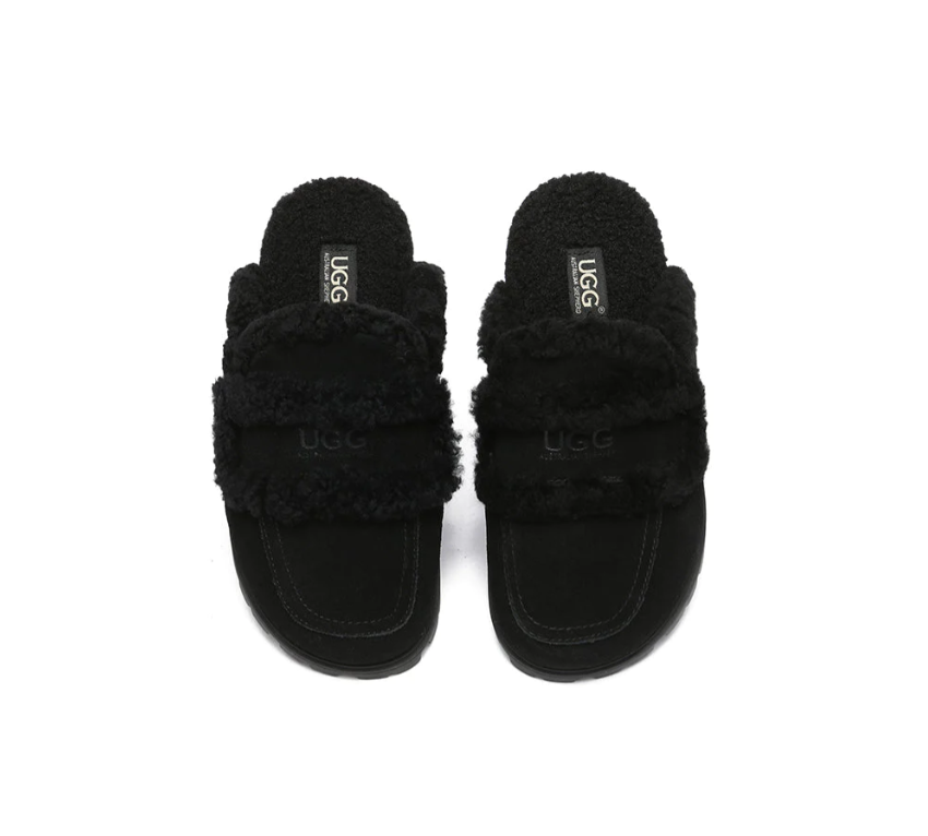 Thumbnail: AUSTRALIAN SHEPHERD® UGG Women Sheepskin Shearling Lined Slippers Remi AS 2054