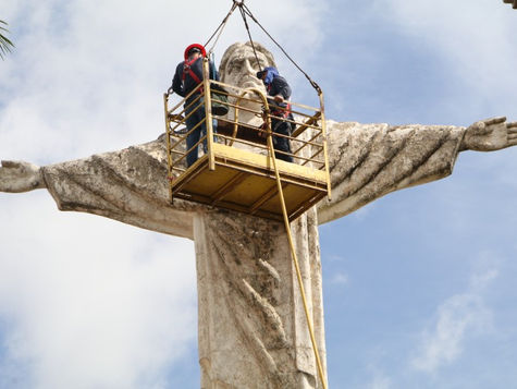 Cristo Redentor recebe nova pintura
