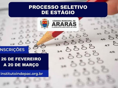 Câmara inclui mais cursos no Processo Seletivo de estagiários