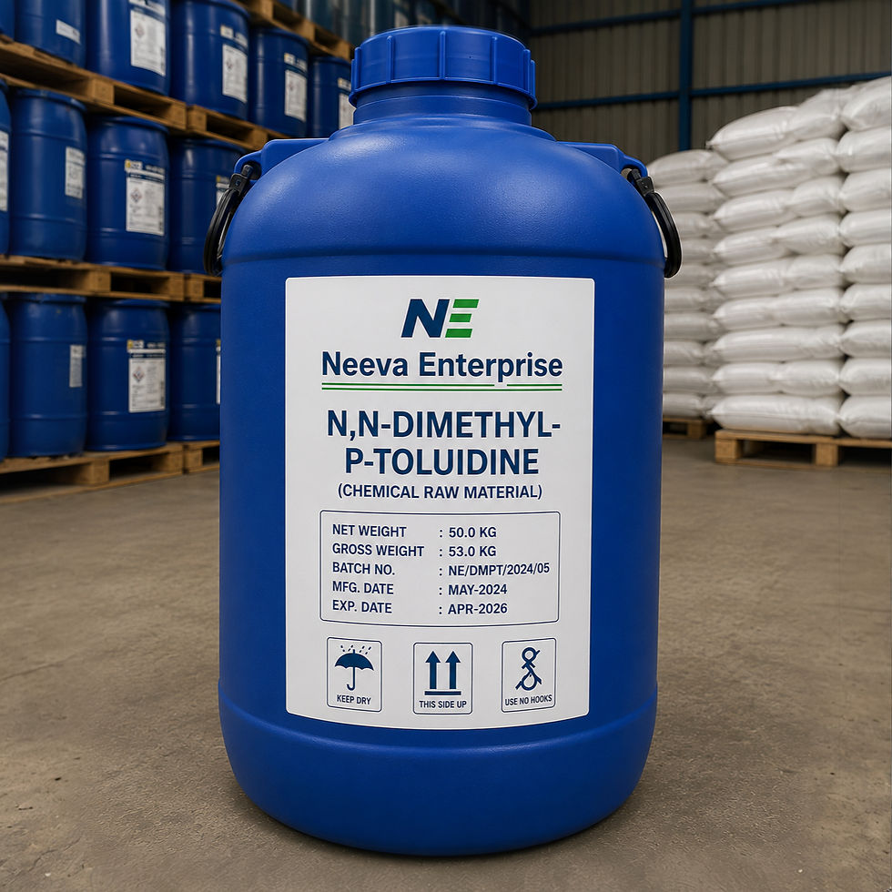 N,N-Dimethyl-p-Toluidine (DMPT) chemical supplied by Neeva Enterprise for resin, adhesive, polymer, and industrial applicatio