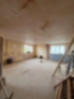 Large boarded and skimmed ceiling - Cleobury Mortimer