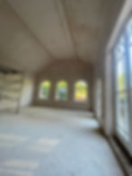 Finished plastered vaulted kitchen diner in Chadwick Bank