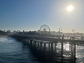 Santa Monica Pier Ferris wheel on sunny day