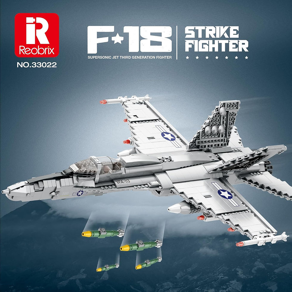 Thumbnail: Reobrix 33022 F-18 Super Hornet Model Building Kit, 1387 Pcs
