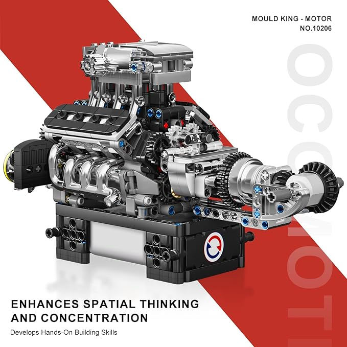 Thumbnail: Mould King Technic Engine Model Kit for Adults, 1834 Pcs Engine