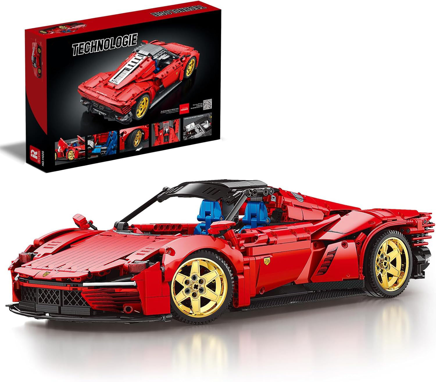 Reobrix 11025 Ferrari Daytona Racing SP3 Building Block 1953 Pc Set