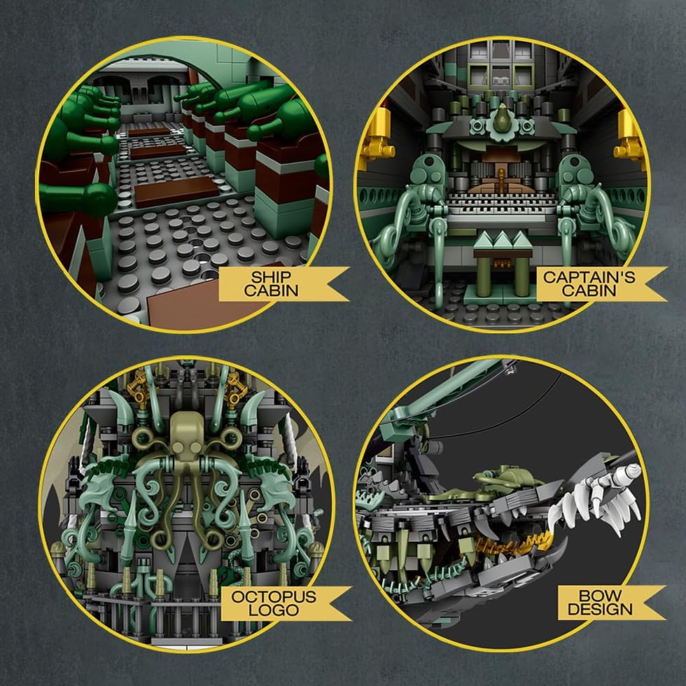Thumbnail: Reobrix 66037 Pirate Ship Building Block Set, 5865 Pcs