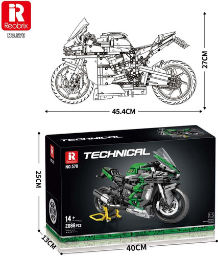 Reobrix 570 Kawasaki Ninja H2 SX SE 1:5 Motorcycle Model Building