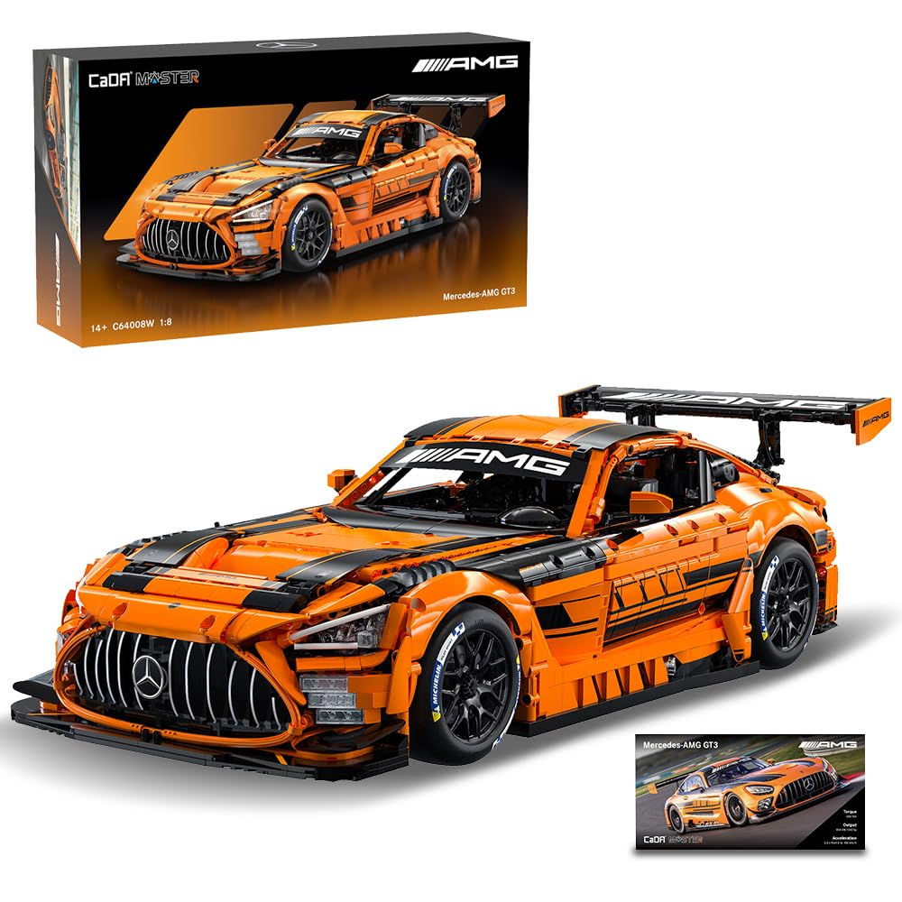 CaDA Master C64008W Mercedes-AMG GT3 Building Set,1:8 Scale – 5466 PCS Officiall