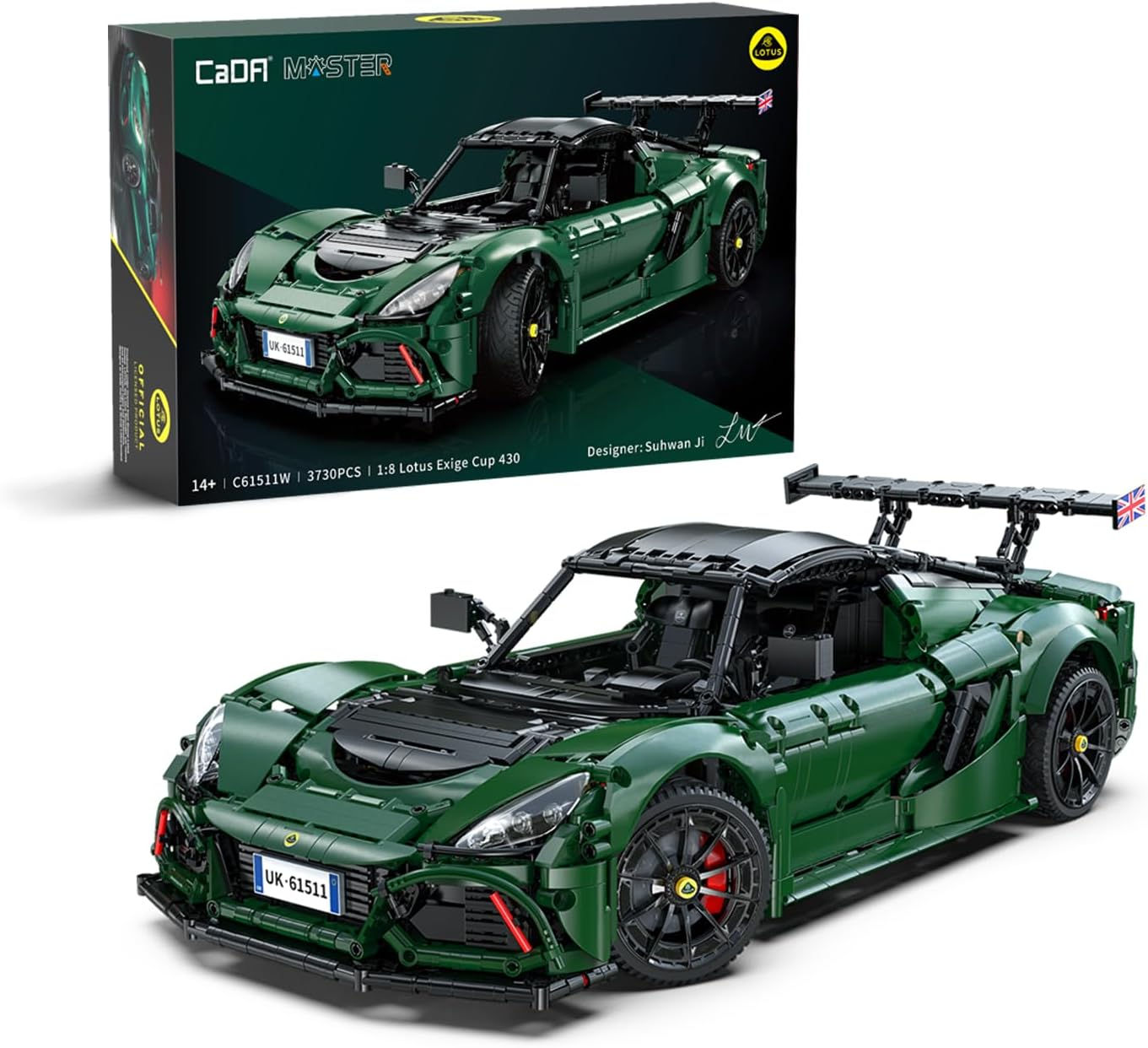 CaDA C61511W 1:8 Lotus Exige Cup 1:8 Scale Officially Licensed 3730 Pc Set