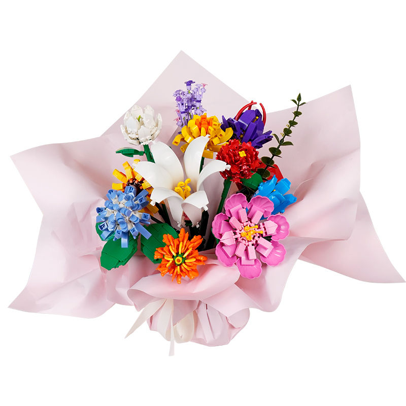 Thumbnail: WOMA 11053 12 Flower Cluster Building Set, 1009 Pcs