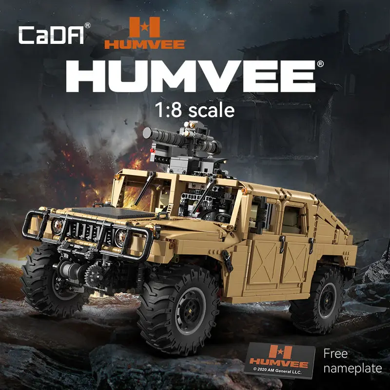 Thumbnail: CaDA C61036W Humvee Licensed 1:8 Scale Building Block Set, 3935 Pcs