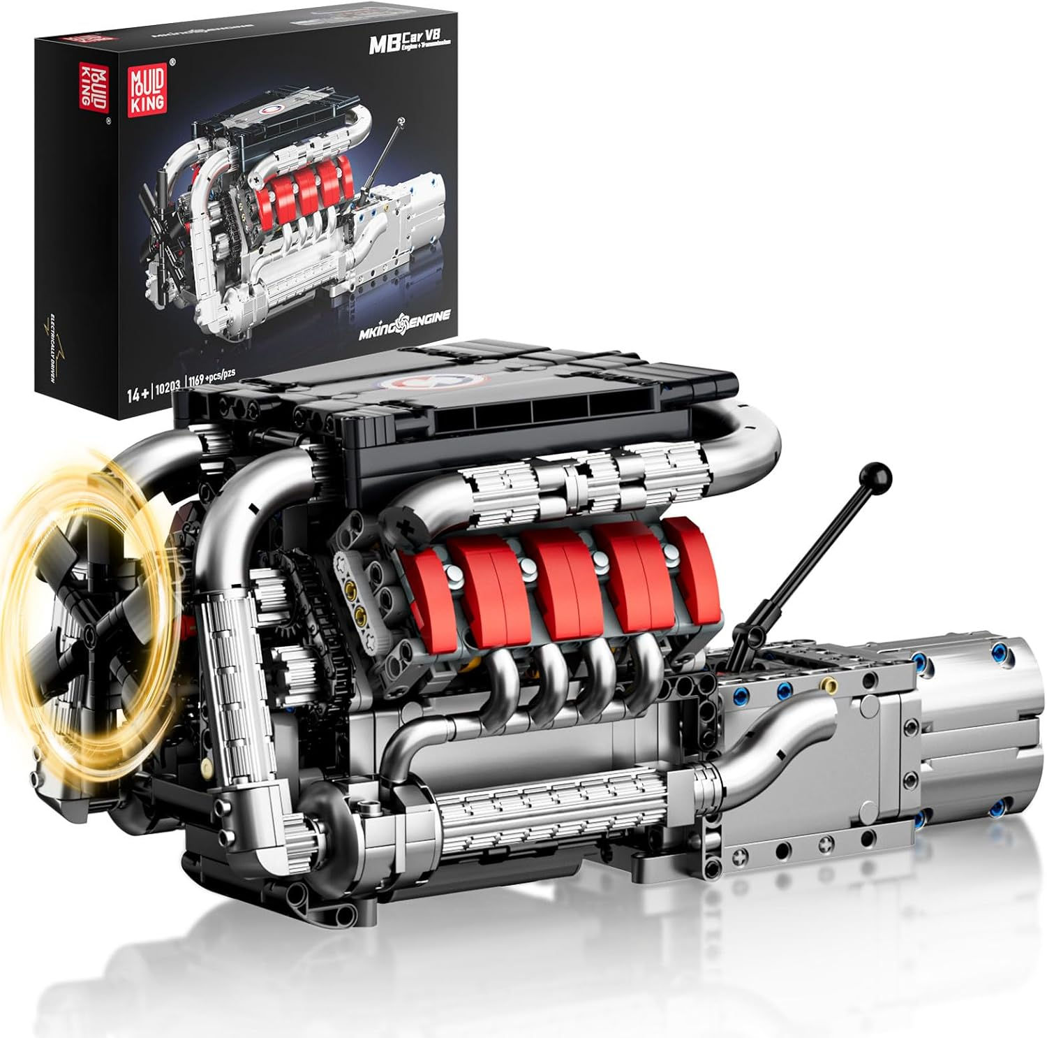 Mould King 10203 Technik V8 Engine Building Blocks
