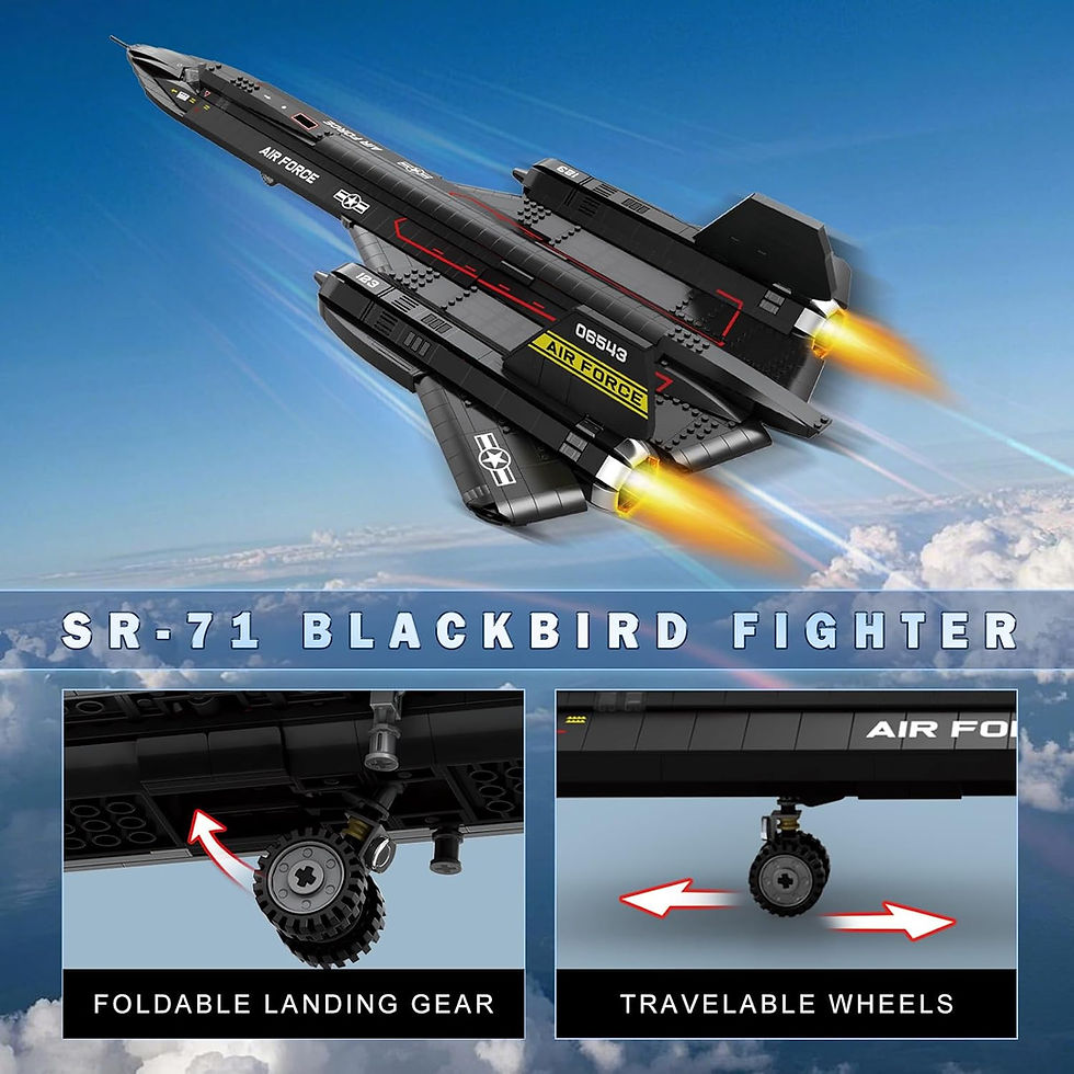 Thumbnail: Reobrix SR-71 Blackbird Building Block Set, 1775 Pcs