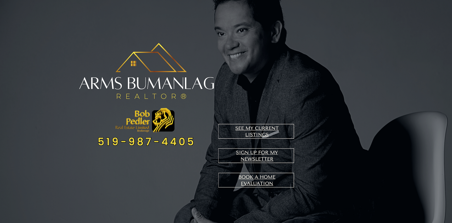 Website branding photo of real estate agent Arms Bumanlag 