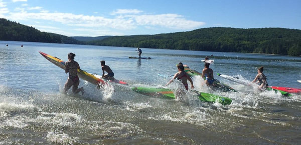 Course avec aquaplane