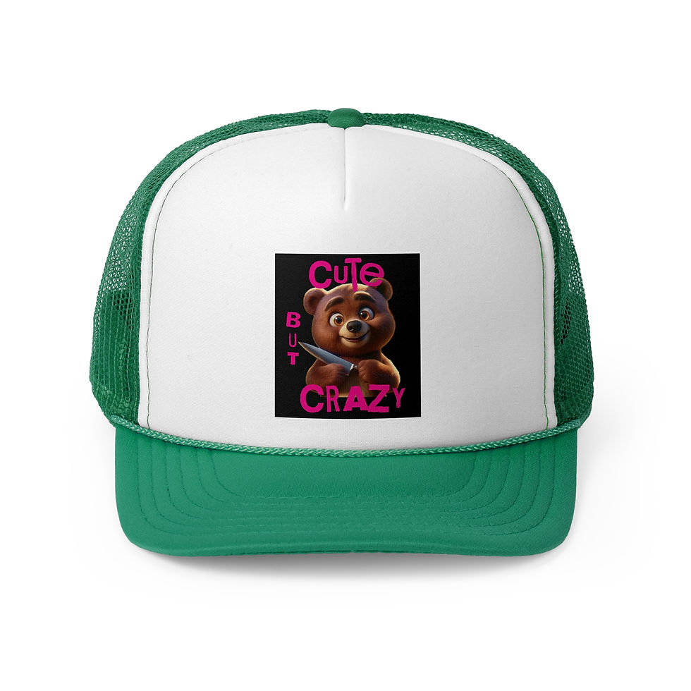 Thumbnail: Cute But Crazy PinkBlack Trucker Cap