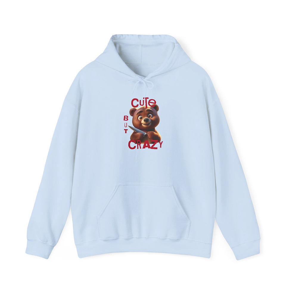 Thumbnail: Cute But Crazy Red Hooded Pullover Sweatshirt