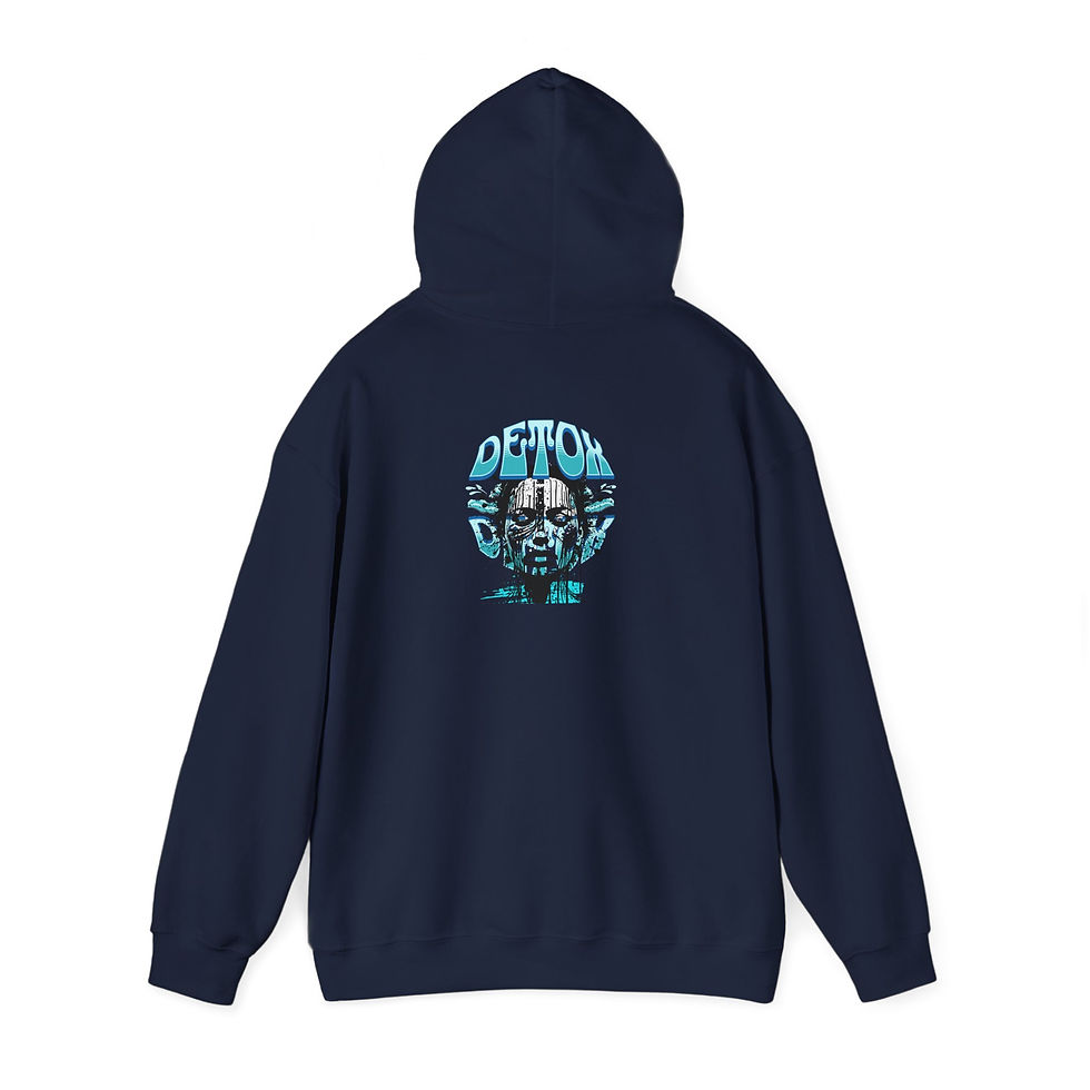 Thumbnail: DETOX Wave Back Hooded Pullover Sweatshirt