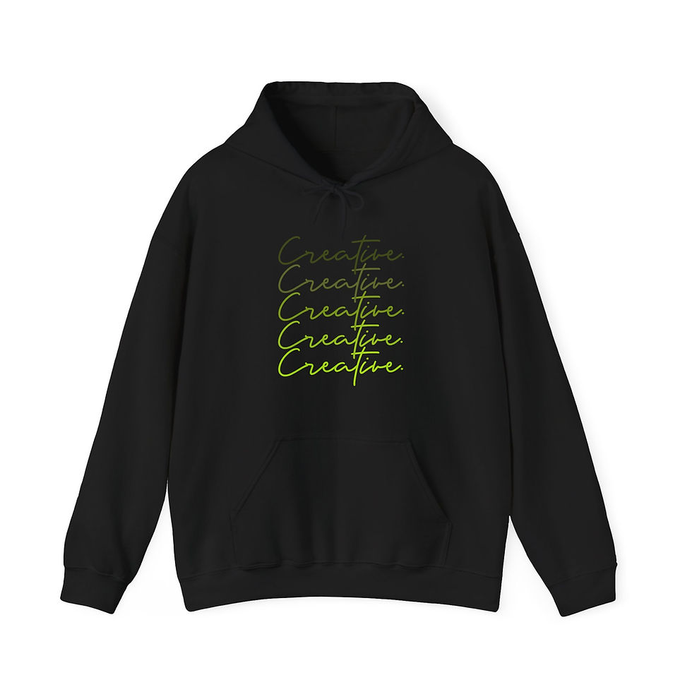 Thumbnail: Creative. Green Hooded Pullover Sweatshirt