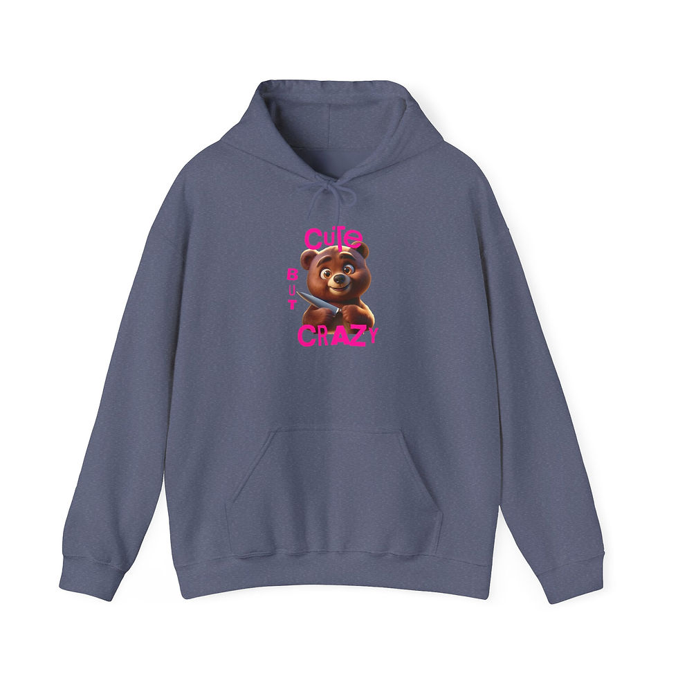 Thumbnail: Cute But Crazy Pink Hooded Pullover Sweatshirt