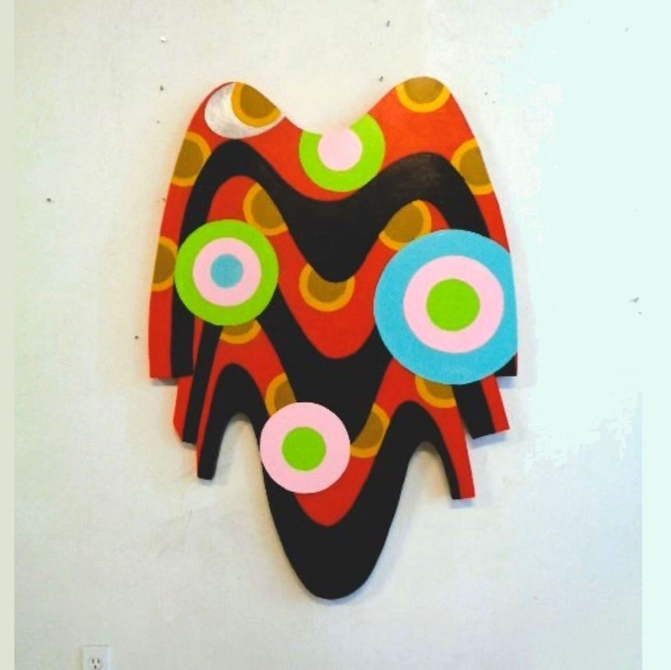 Erosion , 33 x 47in. acrylic on wood 2024