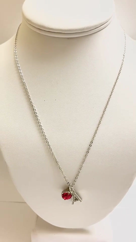 Thumbnail: Initial Birthstone Necklaces