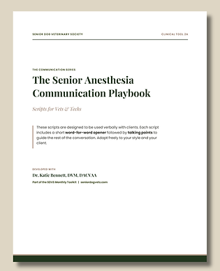 The Senior Anesthesia Communication Playbook