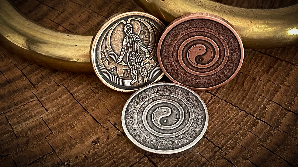 Thumbnail: An image of the Tai Chi Coin in Bronze, Copper, and Silver