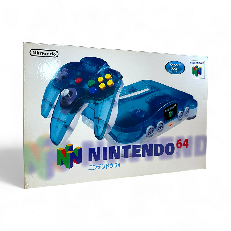 NINTENDO 64 N64 ICE BLUE EDITION - RARE TRANSLUCENT CONSOLE 1999 JAPAN