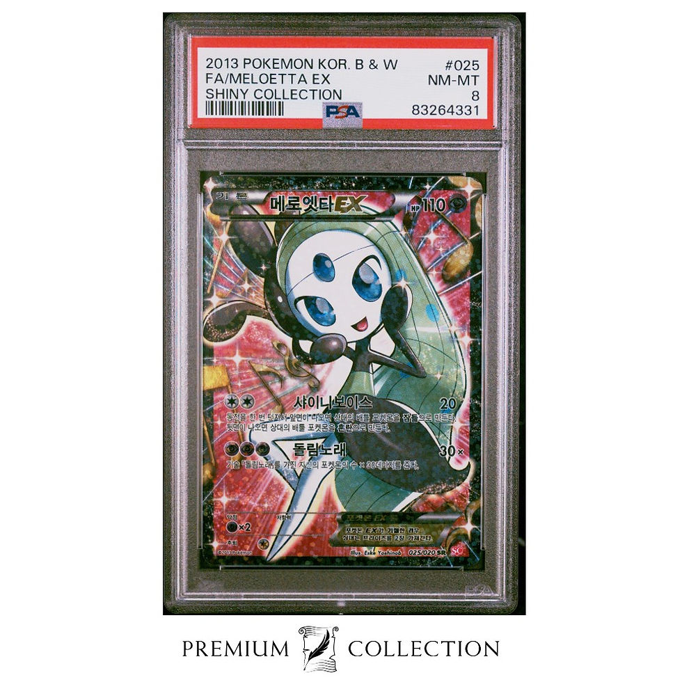 2013 POKEMON KOREAN BLACK & WHITE SHINY COLLECTION FA MELOETTA EX #025 PSA 8 NM-MT