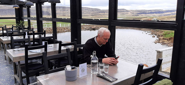 Ordering Dinner at Hraunsnef Country Hotel Restaurant