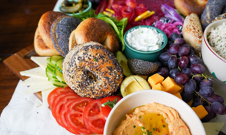 lox and bagel grazing board