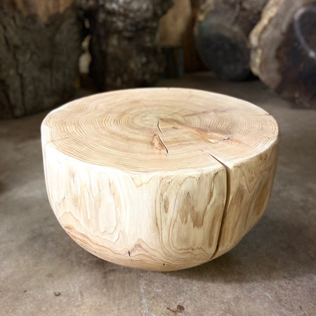 SOLD - Cedar side table 16”H x 26” diameter So