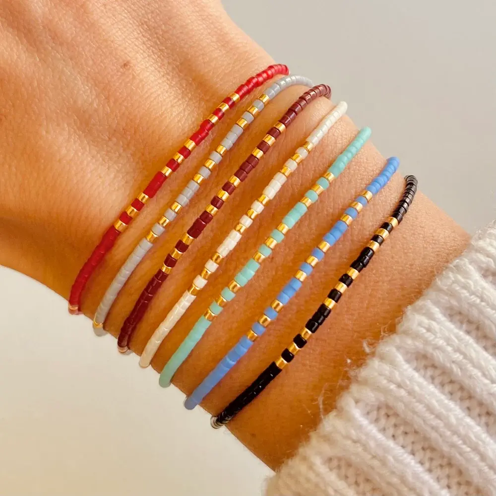 Pulseras Miyuki Baño Oro
