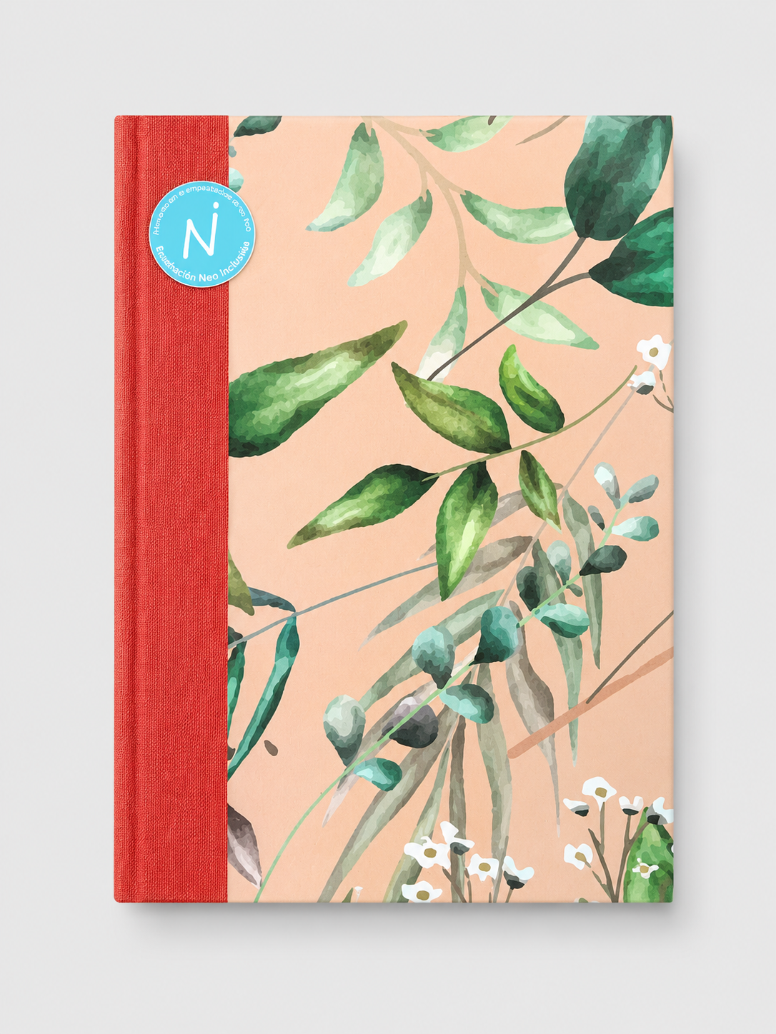 Cuaderno Floral Rojo