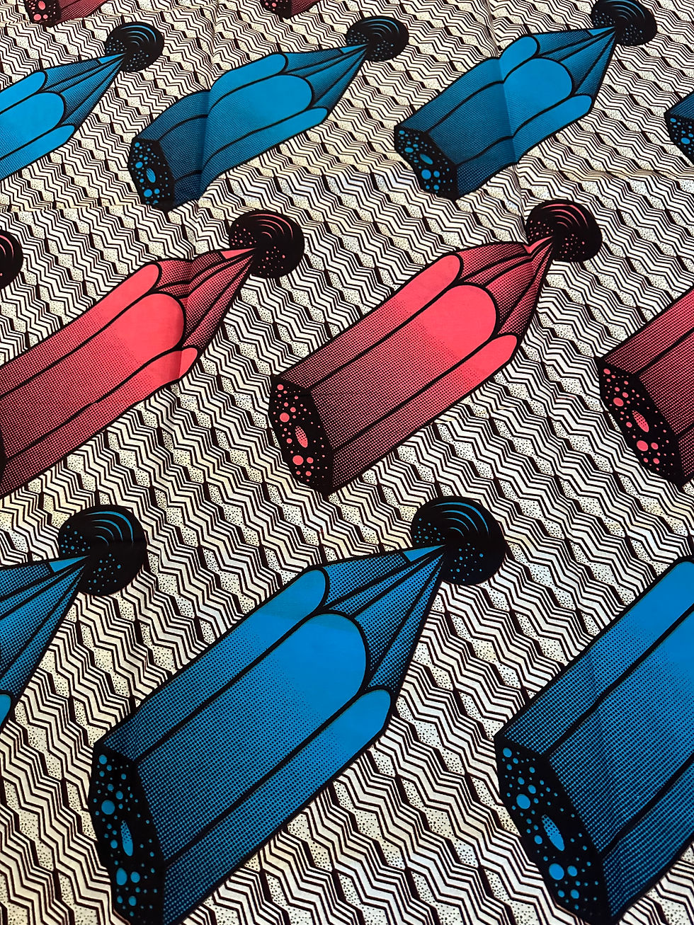 Tissu wax africain motif le légo