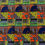 Miniature : Tissu wax africain motif les carrées multicolores